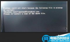 win7系统开机黑屏提示ntoskrnl.exe文件丢失如何解决?