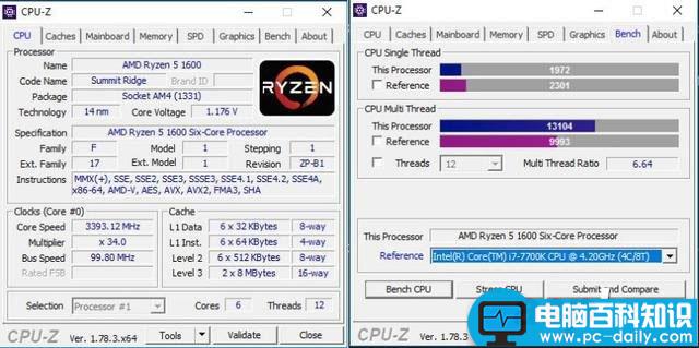 AMD,锐龙,Ryzen5-1600,测试成绩,Ryzen5-1600基准测试