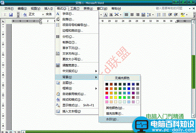 Word2003文档怎么样去水印