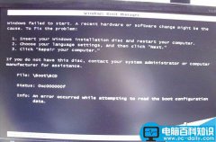 Win7系统启动失败出现错误提示0XC000000F的解决方法