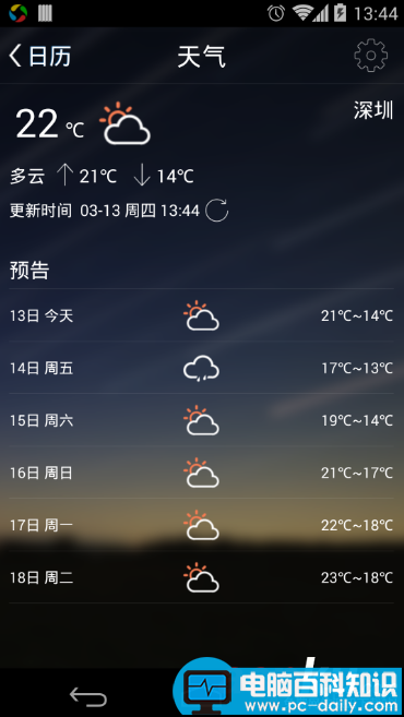 人生日历,天气