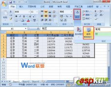 套用Excel2007表格样式进行数据汇总