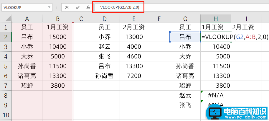 两个表格数据，快速合并在一起，一个Vlookup公式解决