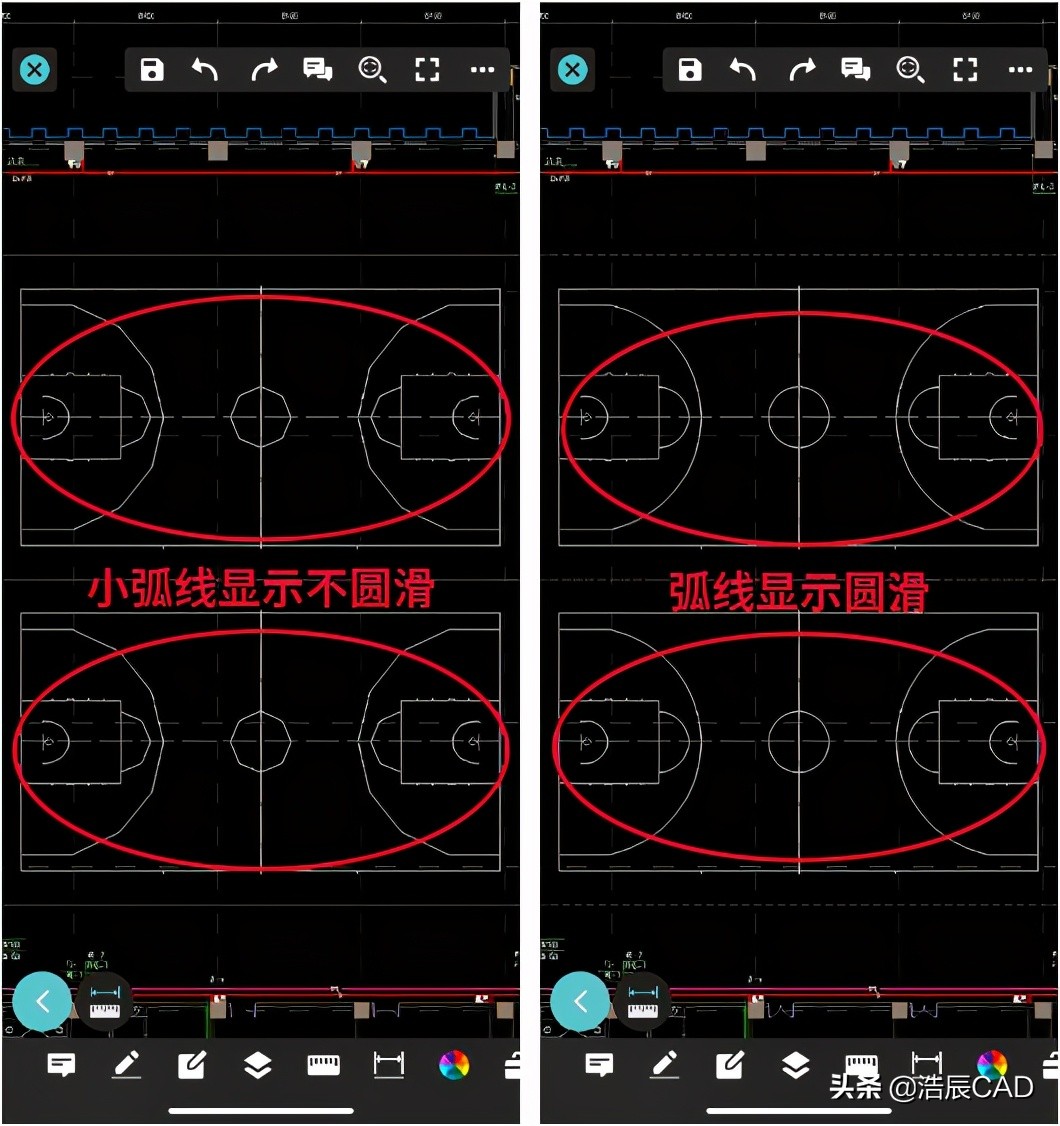 用手机查看图纸时CAD圆弧显示不圆滑怎么办？