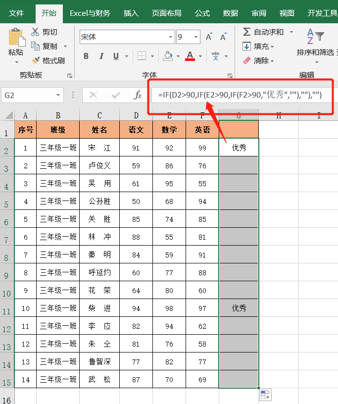 if函数多个条件并列（如何使用IF函数碰到多个条件）(3)