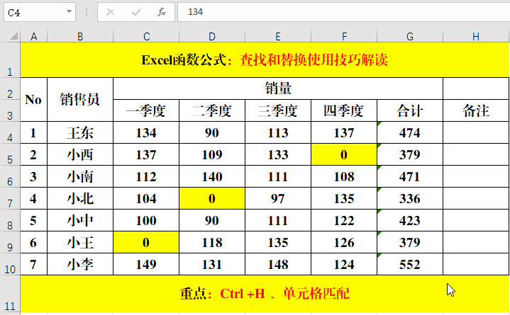 excel中替换的快捷键（Excel中的「查找和替换」功能）(4)