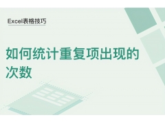 重复数快捷键（Excel表格如何统计重复项出现的次数）