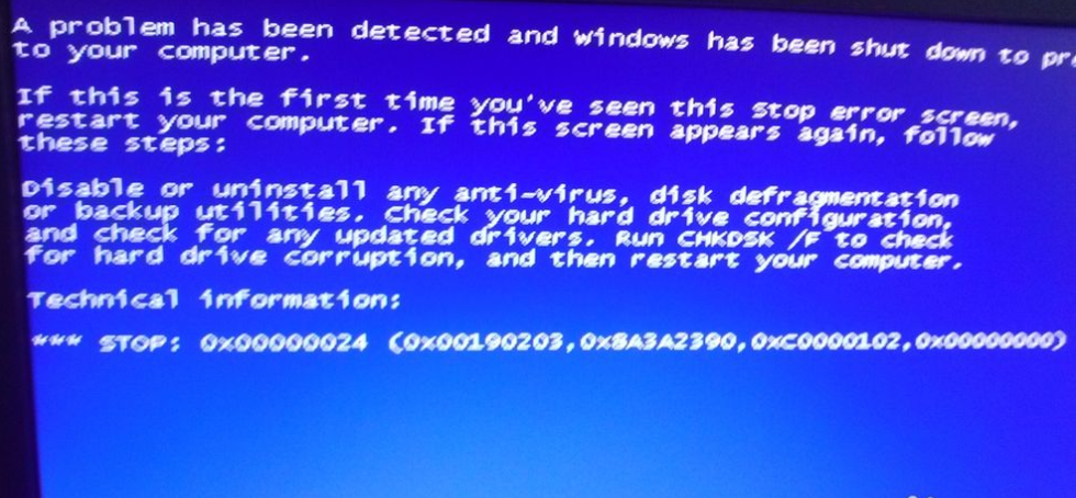 蓝屏 024怎么解决（0x0000024代码蓝屏怎么处理）(1)