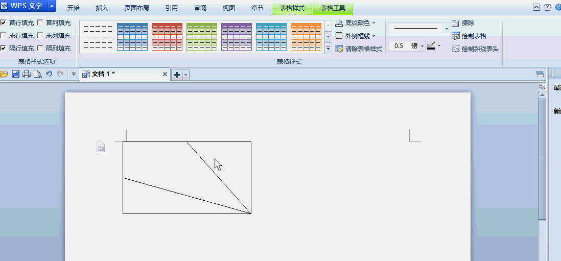wps表格怎样画斜线（wps文字处理中斜线表头的设置步骤）(6)