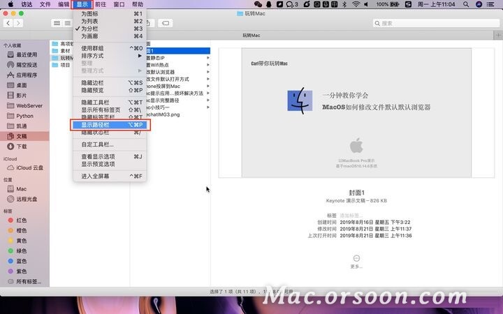 苹果手机的文件管理在哪里（教你如何在Mac上查看文件完整路径）(4)