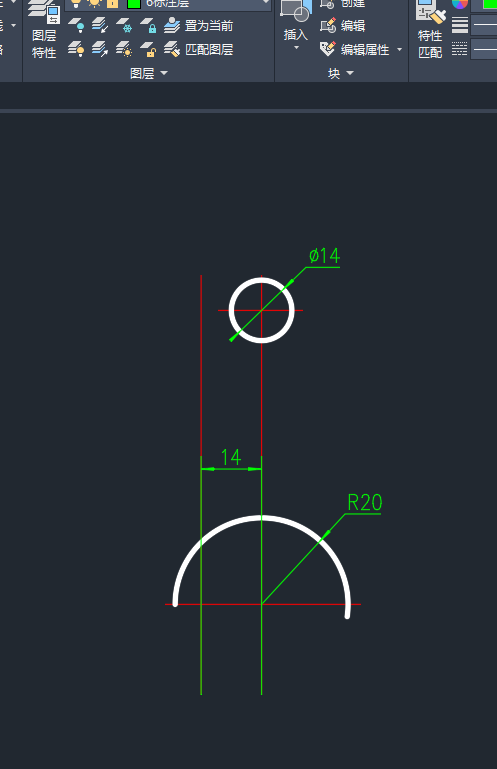 cad怎么画门的半弧命令（在cad中绘制圆弧的三种方法）(4)