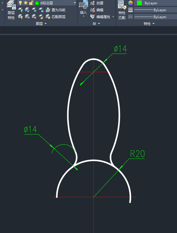 cad怎么画门的半弧命令（在cad中绘制圆弧的三种方法）(10)
