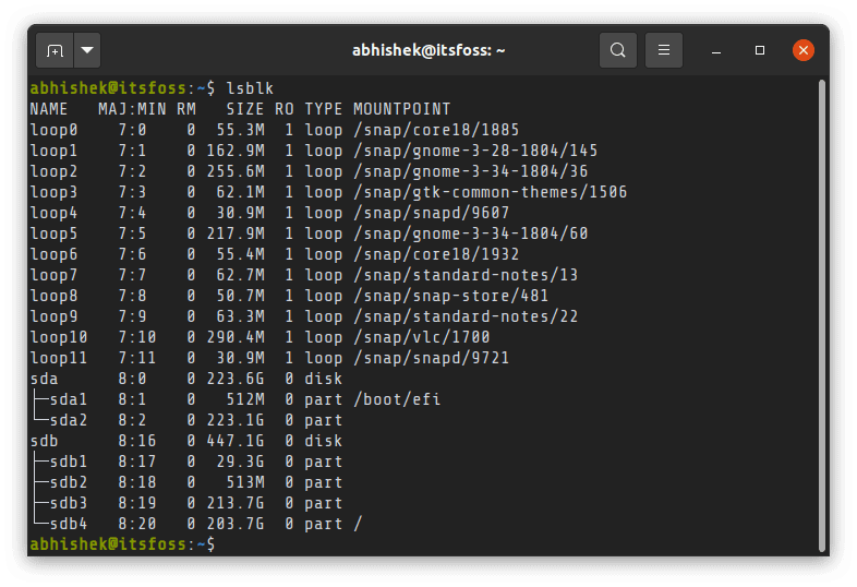 查看linux磁盘空间的命令（如何在 Linux 上检查可用的磁盘空间）(4)