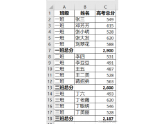 excel分类汇总怎么操作步骤（excel排序后分类汇总的操作步骤）