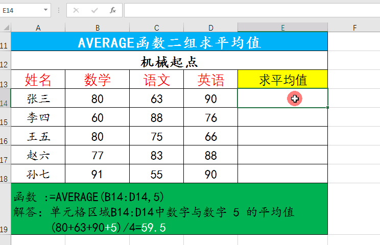 excel平均数怎么操作（excel怎么用averageif计算平均值）(2)