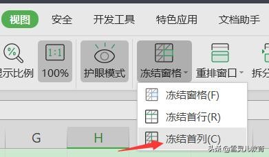 wps怎么固定第一行（wps怎样同时冻结表格的横向和竖向）(6)