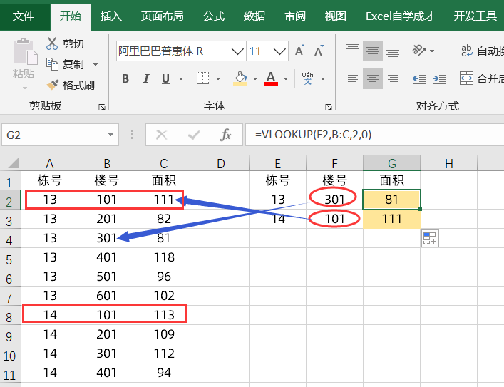 vlookup多条件匹配数据（Excel中vlookup多条件匹配的2种方法）(1)