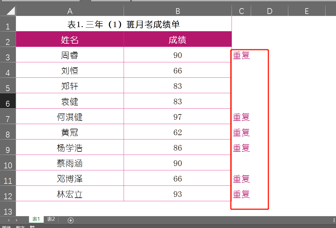 两张excel筛选重复数据（如何筛选两个Excel表格中重复的数据）(5)