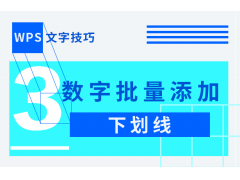 wps怎样添加下划线（wps怎样快速在文字下面添加下划线）