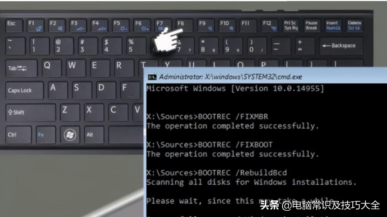 笔记本电脑开机蓝屏（电脑开机出现0xc0000185解决办法）(4)