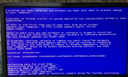 蓝屏00000f4怎么办（电脑开机蓝屏0x000000f4解决方法）(1)