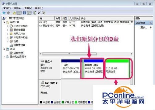 win7怎么分区硬盘（win7电脑硬盘分区的基本步骤）(14)