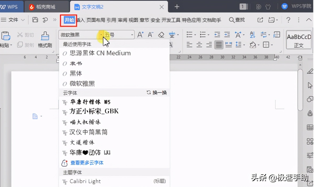 wps怎么加入字体（wps里的云字体怎么保存到字体里）(1)