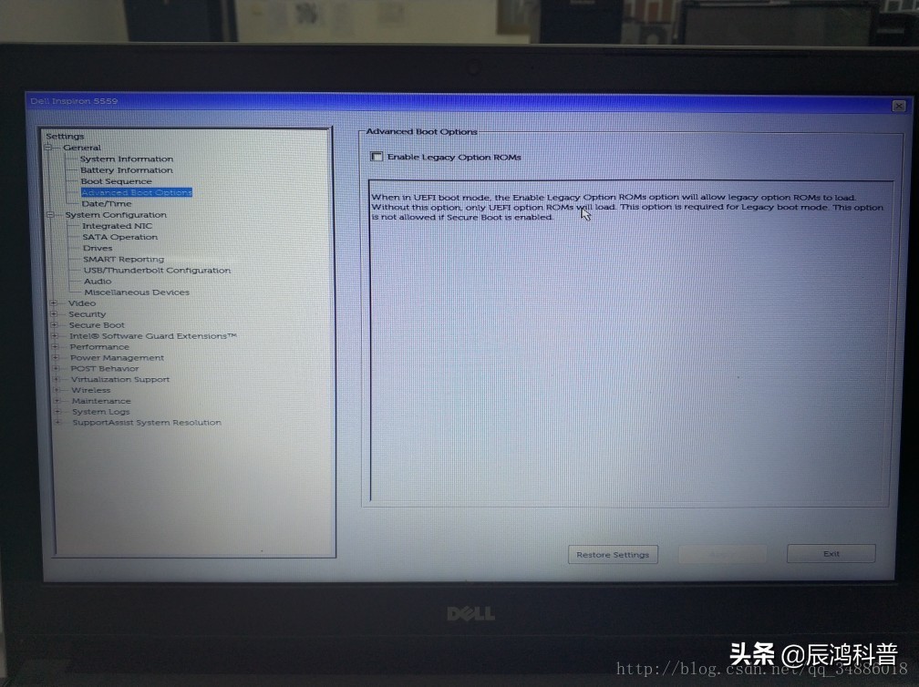 戴尔笔记本进入BIOS设置（戴尔灵越5559装固态硬盘步骤）(2)