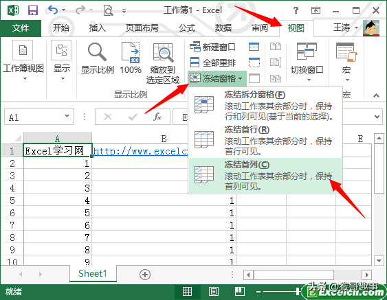 excel表格拆分和冻结窗口（冻结列excel表格常用技巧大全）(2)