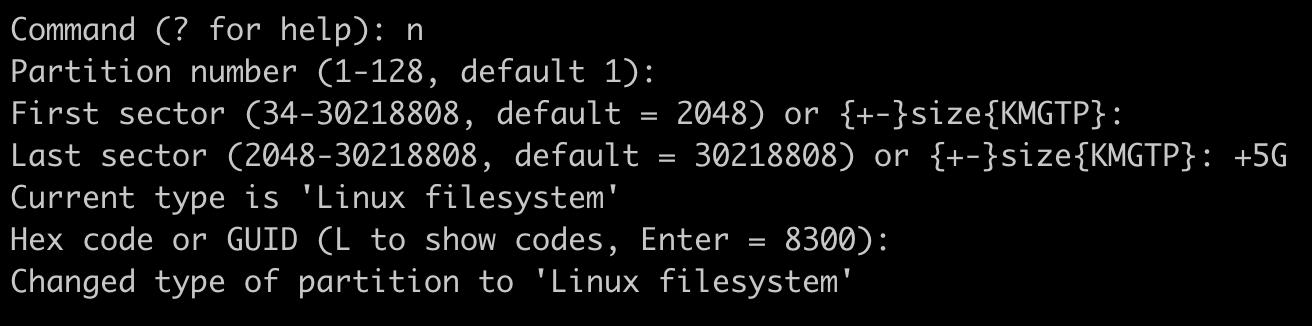 linux创建新磁盘分区步骤（U盘分区并制作文件系统）(7)