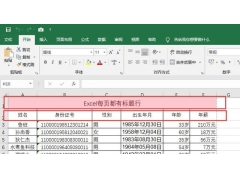 表格每一页都有表头怎么设置（excel打印时如何设置每页都有表头）