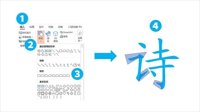 ppt中动态笔画怎么做的（如何利用ppt制作汉字书写动画）(9)