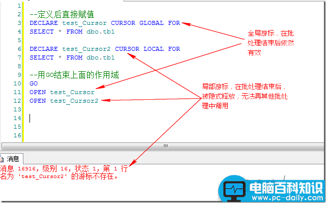 sql游标读取,sqlserver游标,生命周期