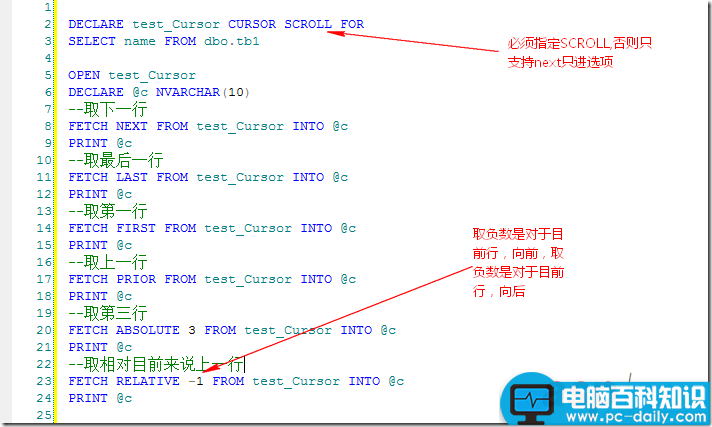 sql游标读取,sqlserver游标,生命周期