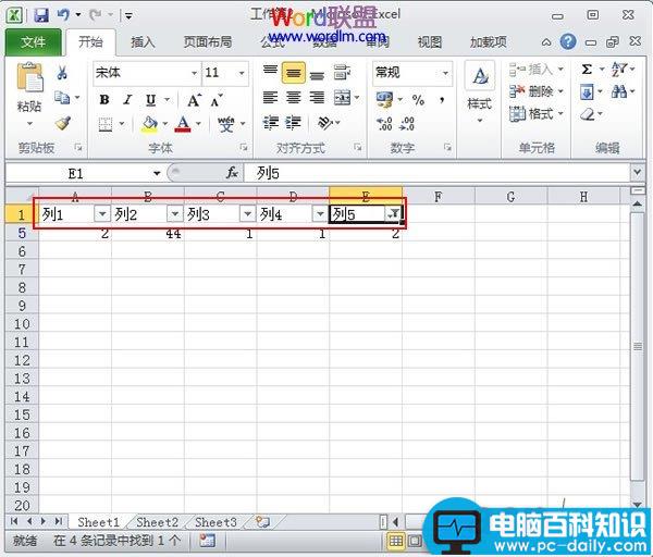 Excel2010,作表,筛选,功能,使用