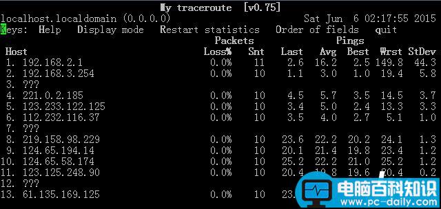 Linux,常用网络工具,路由扫描工具,mtr