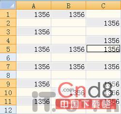 Excel,如何,填充,不连续,单元格