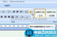 Word2007文本格式标记的隐藏与显示