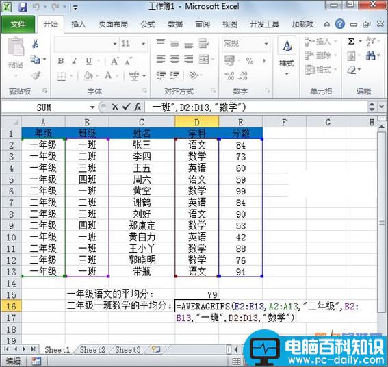 Excel,简单,介绍,averageifs,函数