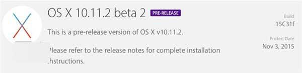 苹果,OSX10.11.2