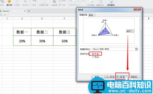 如何在excle表中建立雷达图