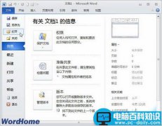 在Word2010中以只读方式打开Word文档