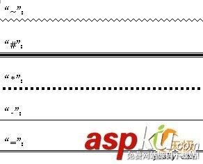 word中快速插入各种分隔线