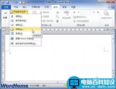 在Word2010文档中设置标签选项