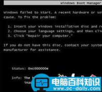 Win7系统开机黑屏提示错误代码0xc000000e的三种原因及解决方法