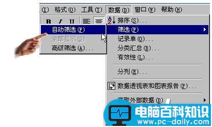 Excel2000如何自动筛选数据