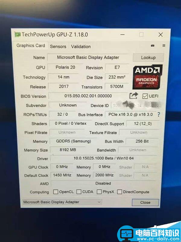 RX580,GPU-Z,AMD