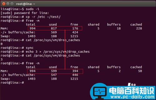 Linux内存,释放内存