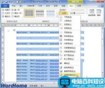 word2010中表格边框底纹设置