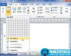 word2010插入表格方法